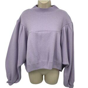 Top Shop Womens Dolman Balloon Sleeve Pullover Knit lilac Purple Sweater Size 12